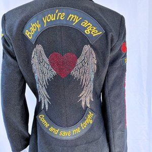 Aerosmith - Angel Rhinestone Black Metallic Jacket